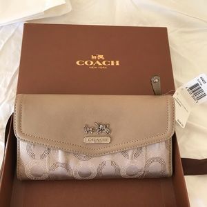 COACH Check Book Wallet NWT